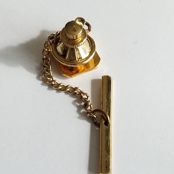 Relisted - Vintage letter H tie pin tack tac monogram initial gold silver - Picture 14 of 14